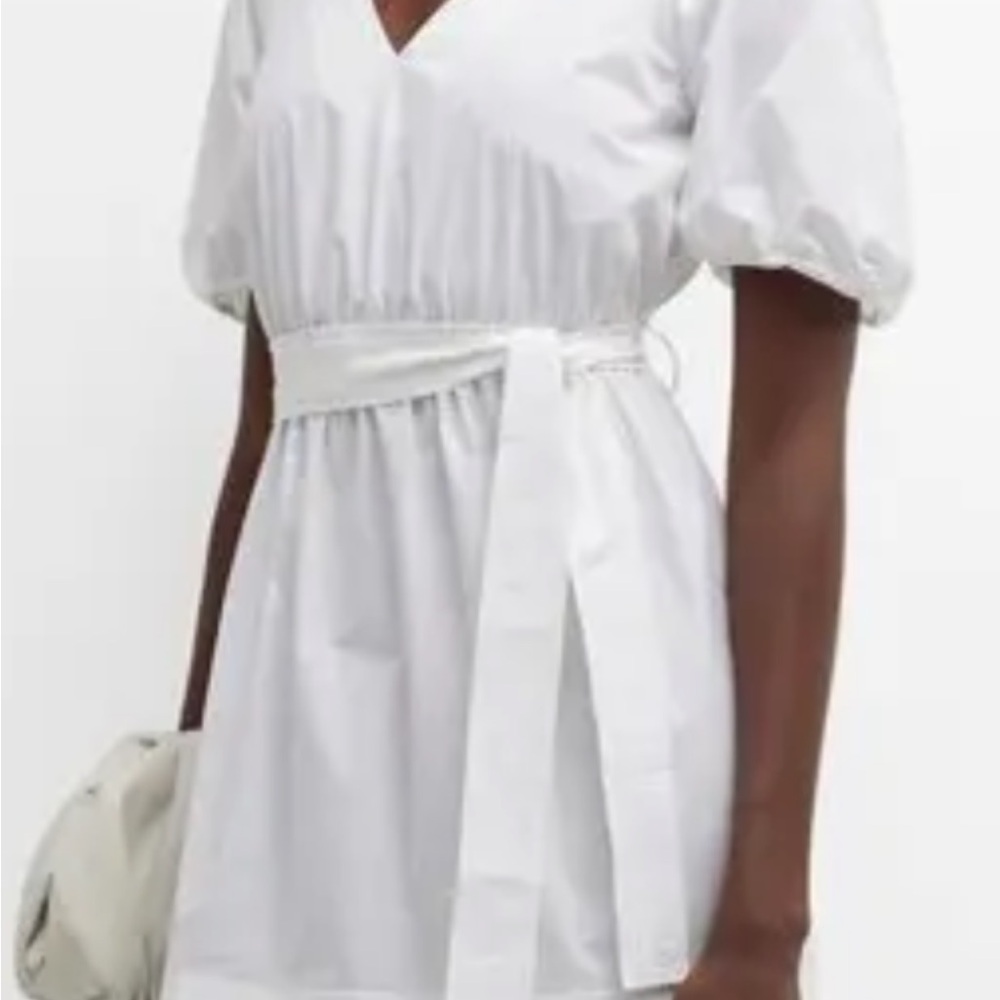 MARELLA Elegant White Belted Mini Dress